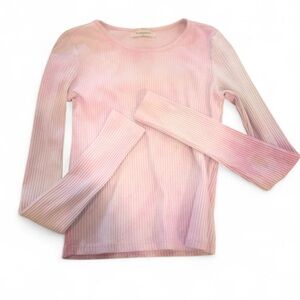 Pink Long Sleeve Ribbed Top